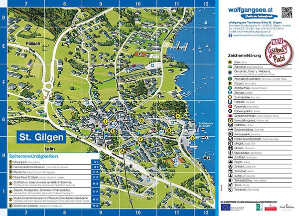 Ortsplan von St. Gilgen am Wolfgangsee - zur Verfügung gestellt vom Tourismusverband