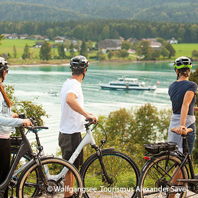 Gäste vom Das Hotel Stern in St. Gilgen im Salzkammergut können im Hotel ih Mountainbike abstellen